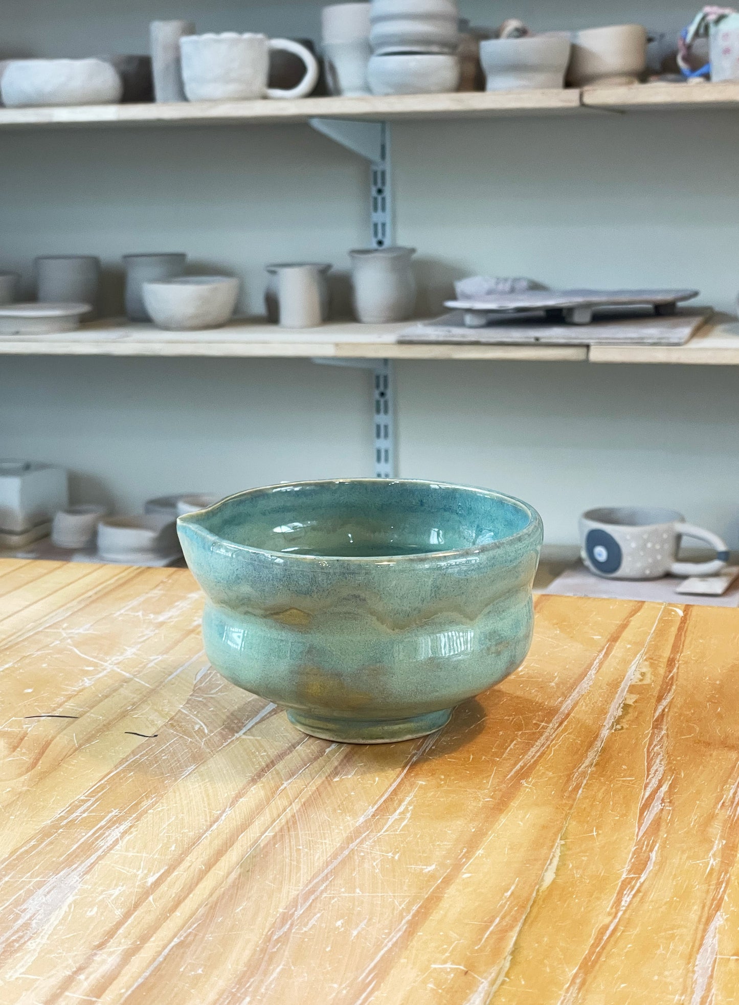 Turquoise Matcha Bowl (discounted)