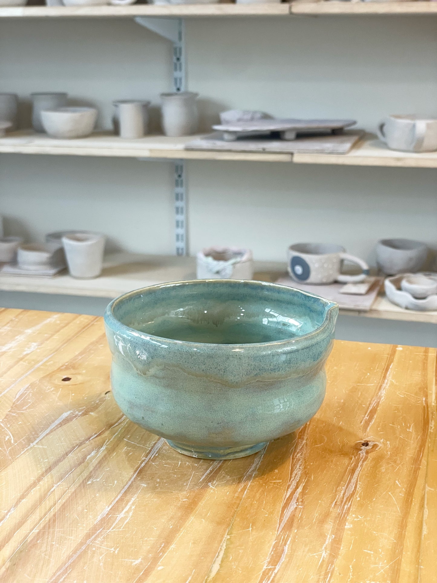 Turquoise Matcha Bowl (discounted)