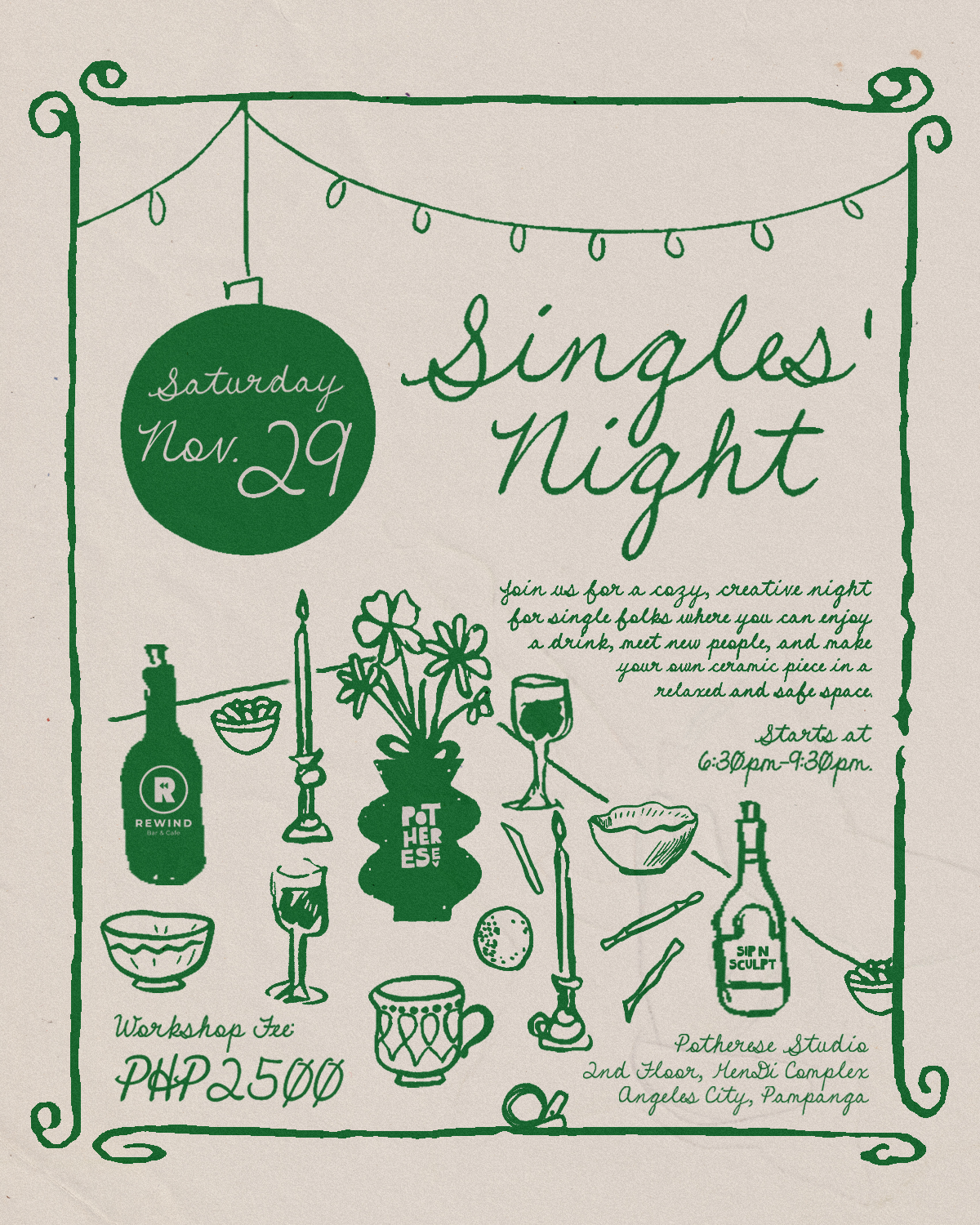 Sip & Sculpt: Singles' Night